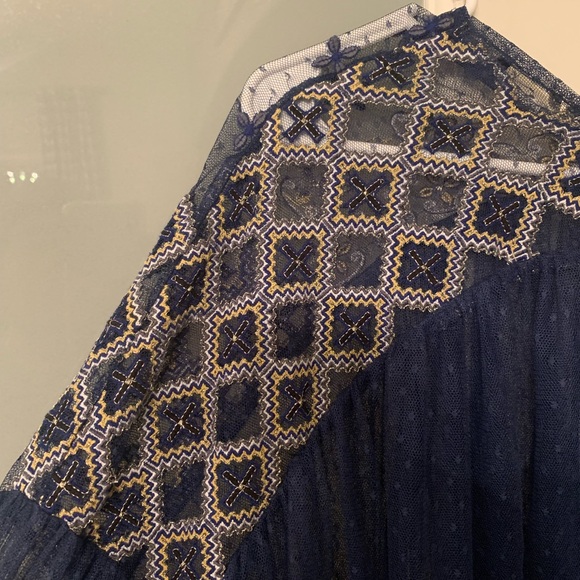 Embroidered sheer top with long sleeves (Free People) - Picture 3 of 5